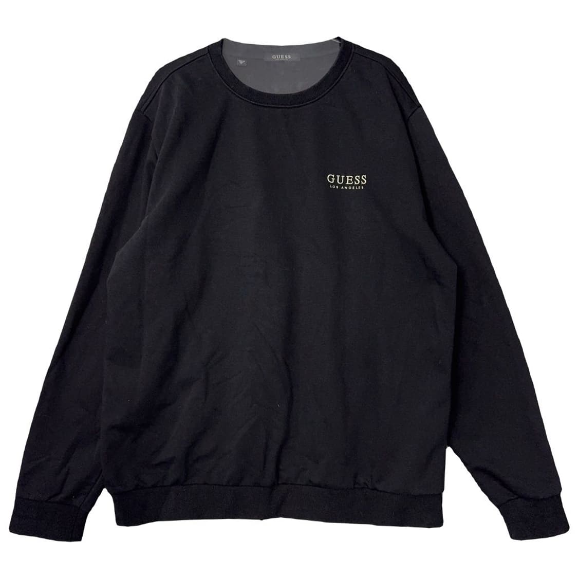 게스 블랙 스펠 로고 맨투맨 XL 상품이미지1