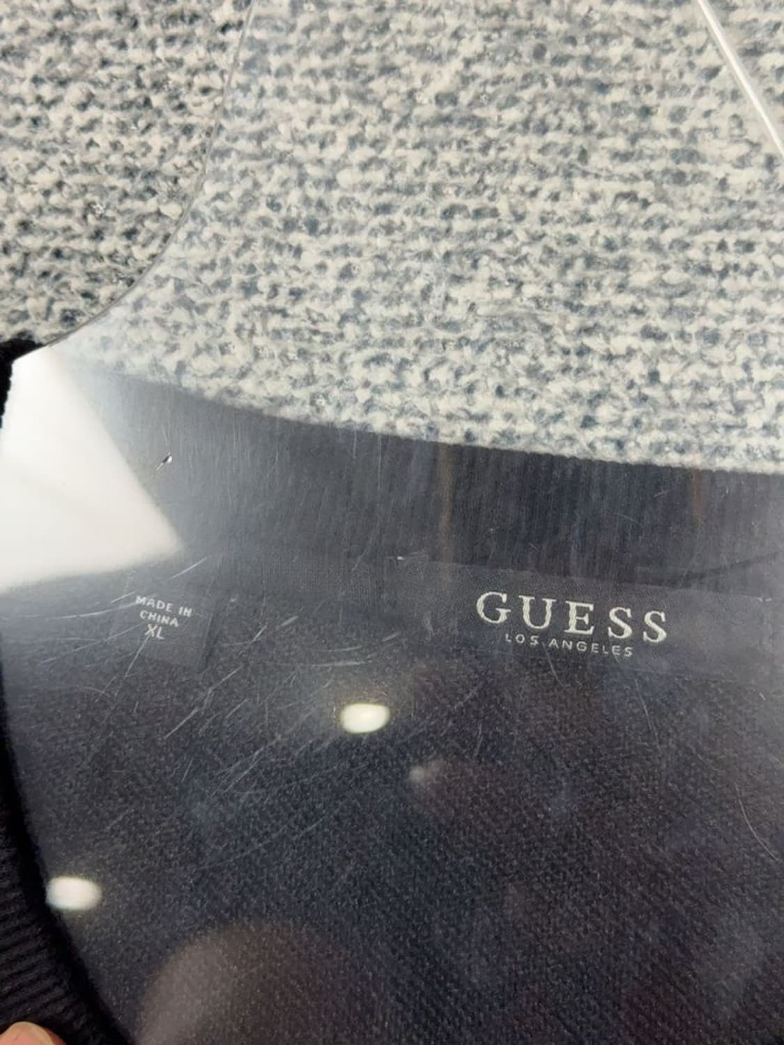 게스 블랙 스펠 로고 맨투맨 XL 상품이미지7