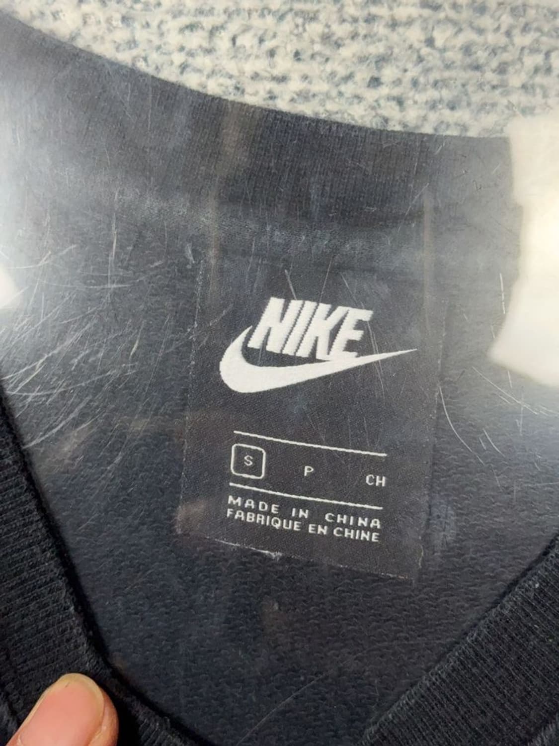 나이키 블랙 로고 스우시 맨투맨 S 상품이미지8