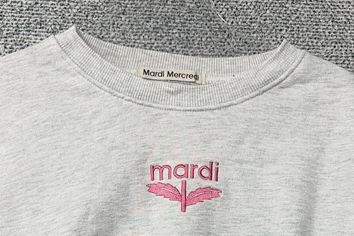 마르디 메르크디 프린팅 라이트 그레이 맨투맨 FREE 상품이미지5