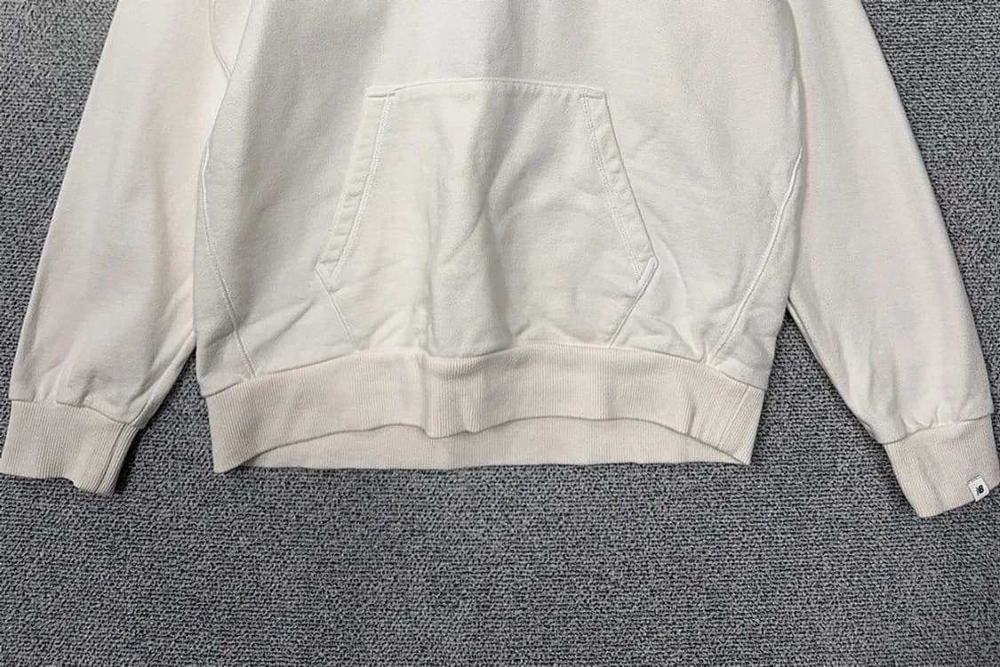 뉴발란스 크림 자수 로고 후드티 95(M) 상품이미지4