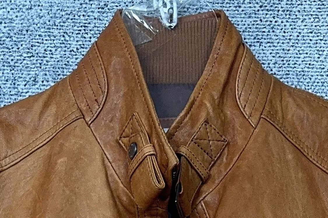 런던포그 브라운 쿼드포켓 빈티지 양가죽 쉽스킨 자켓 95 상품이미지5