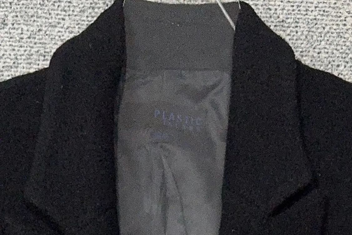 플라스틱아일랜드 블랙 버튼 울 코트 M 상품이미지5