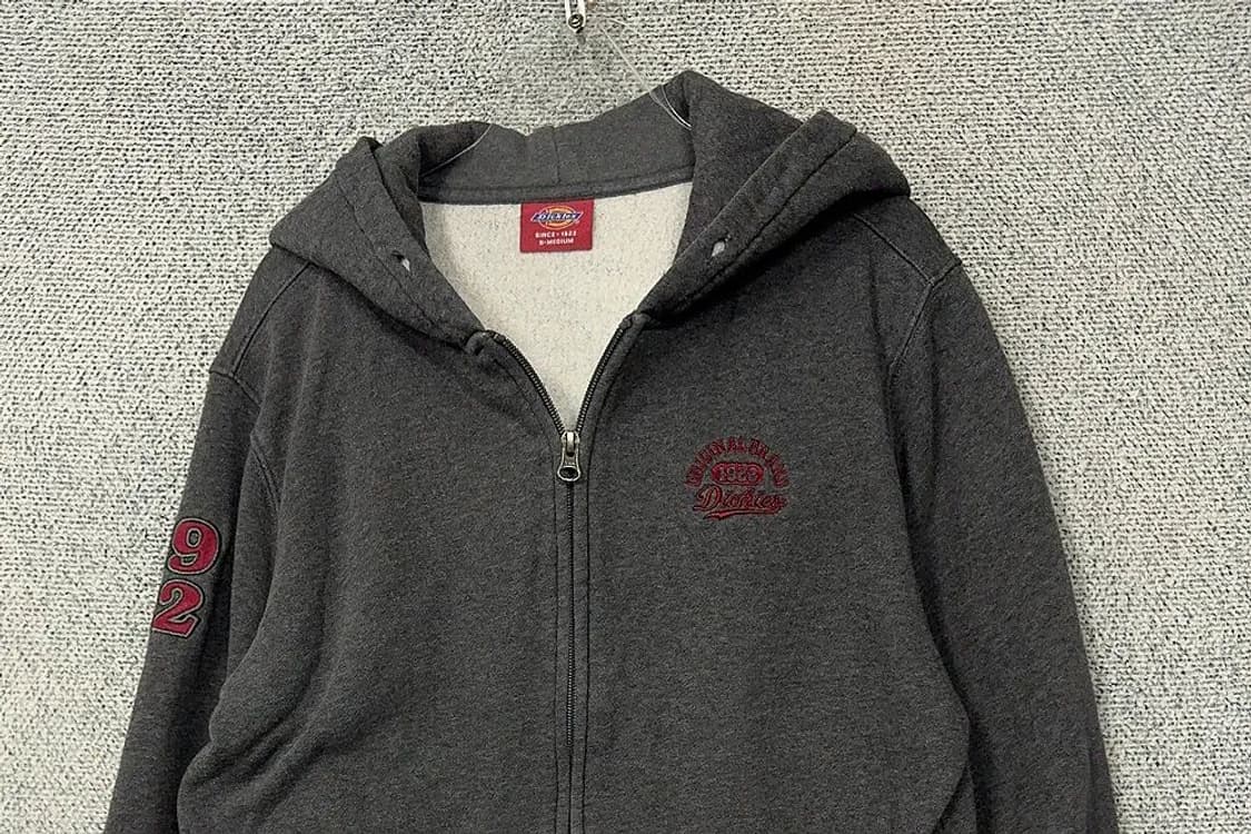 디키즈 그레이 로고 후드 집업 S-MEDIUM 상품이미지3