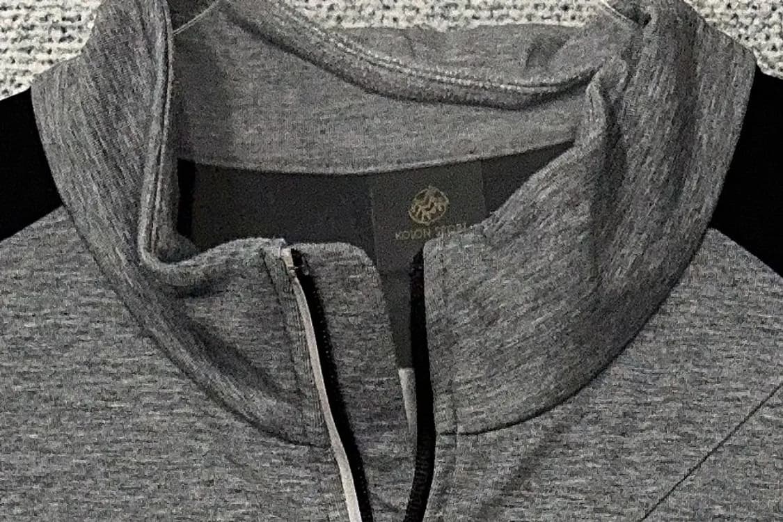 코오롱 그레이 로고 플리스 후리스집업 110 상품이미지5