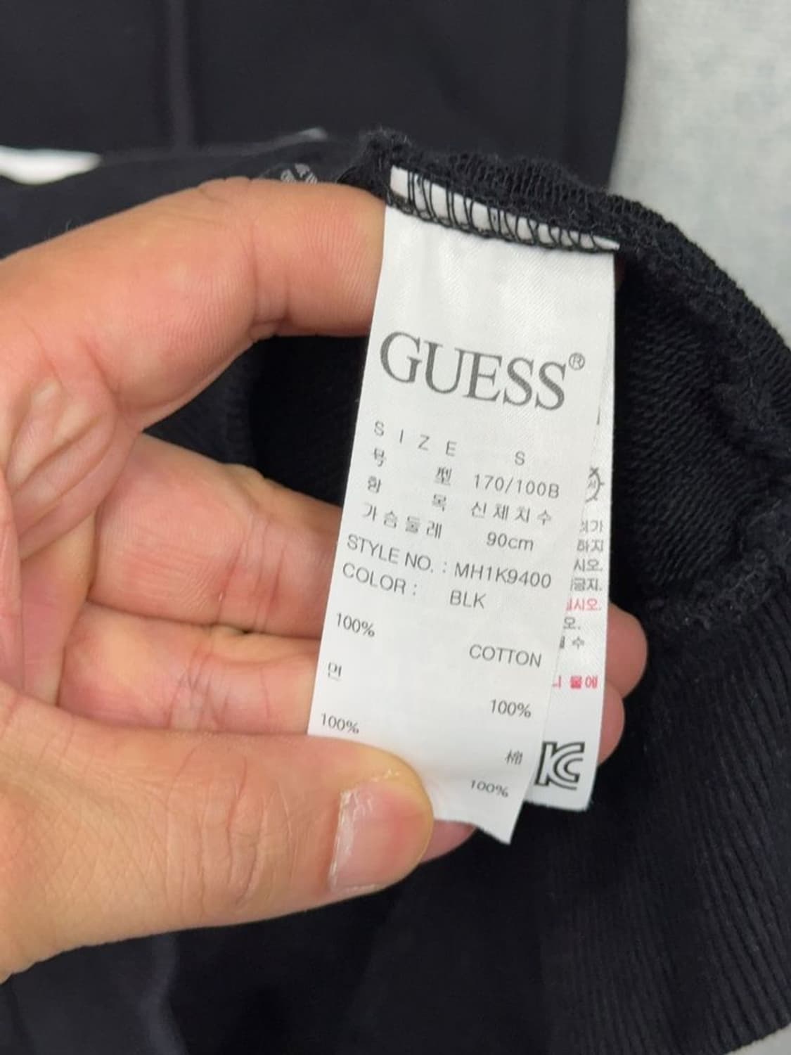 게스 프린팅 블랙 후드티 S 상품이미지6