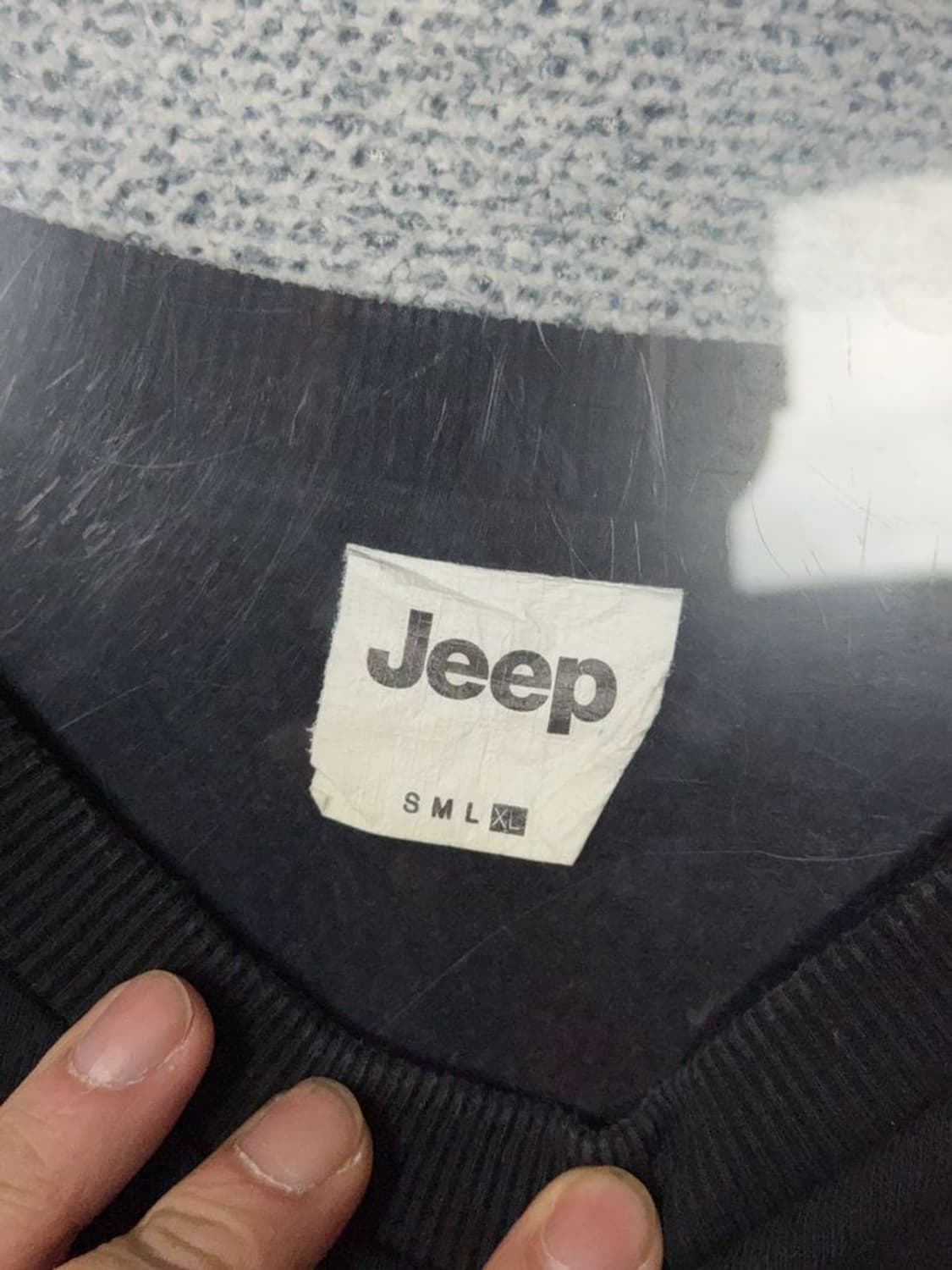 지프 프린팅 블랙 맨투맨 XL 상품이미지7