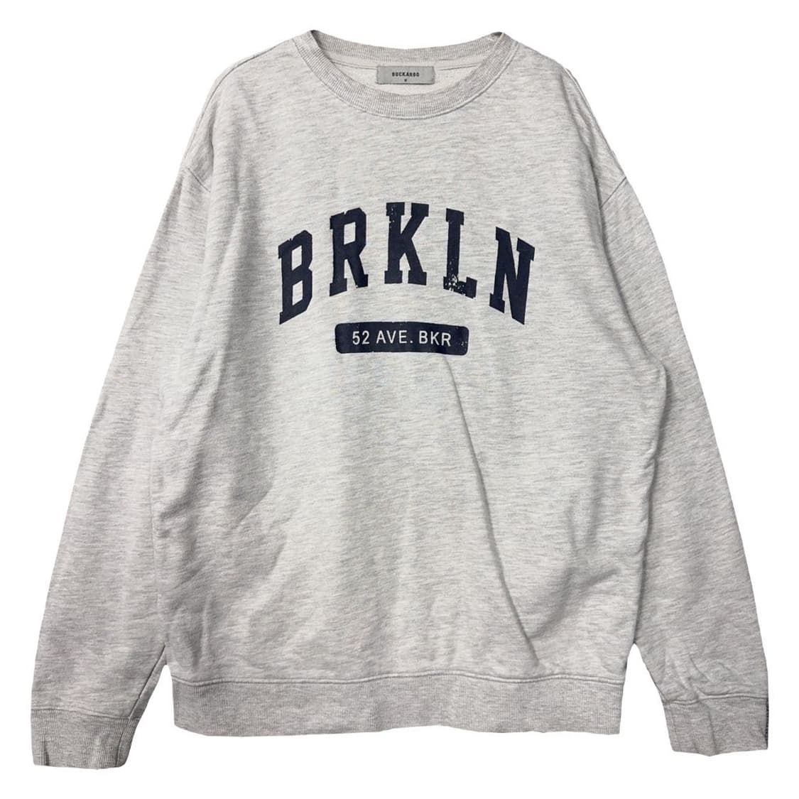 버커루 로고 라이트 그레이 맨투맨 M 상품이미지1