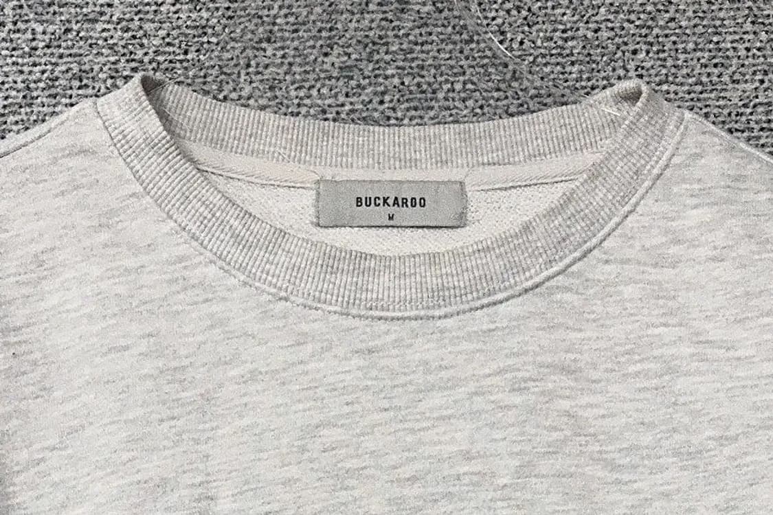 버커루 로고 라이트 그레이 맨투맨 M 상품이미지5