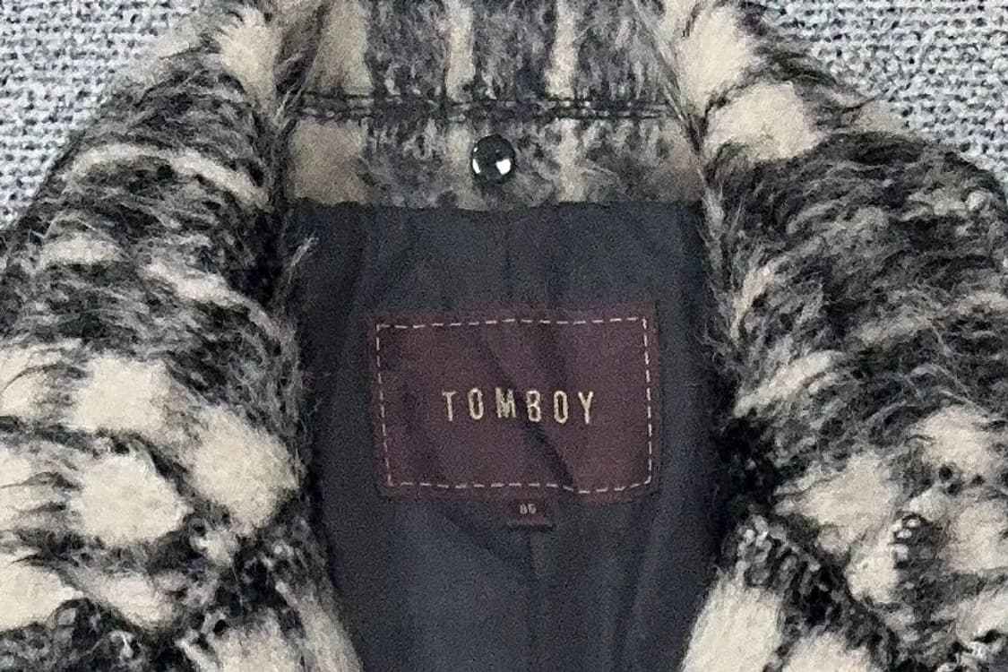 톰보이 체크 블랙 클래식 알파카 모헤어 코트 55 상품이미지6