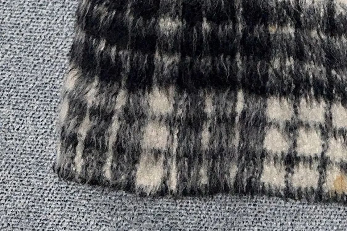 톰보이 체크 블랙 클래식 알파카 모헤어 코트 55 상품이미지7