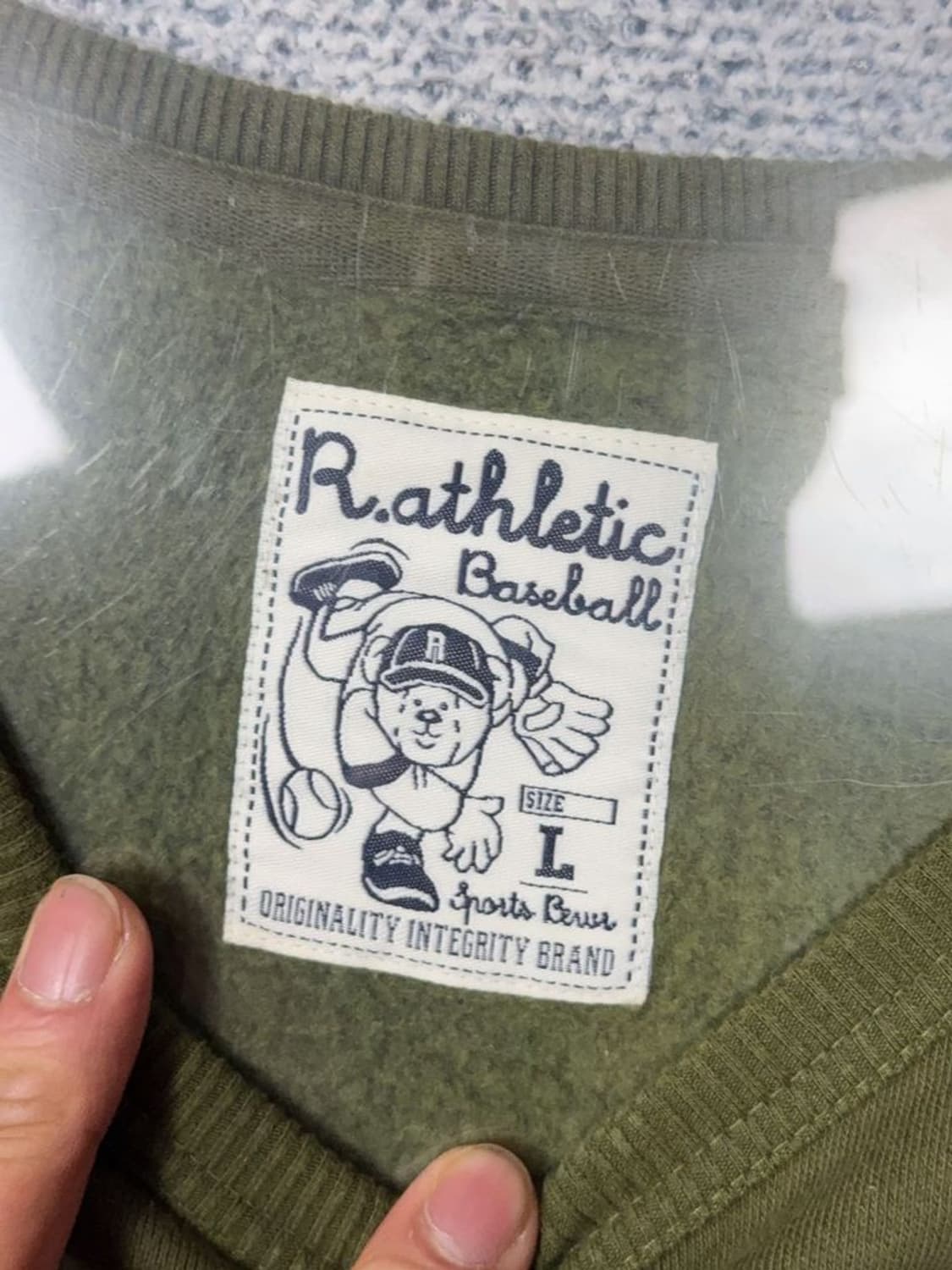 라틀래틱 프린팅 카키 맨투맨 L 상품이미지8