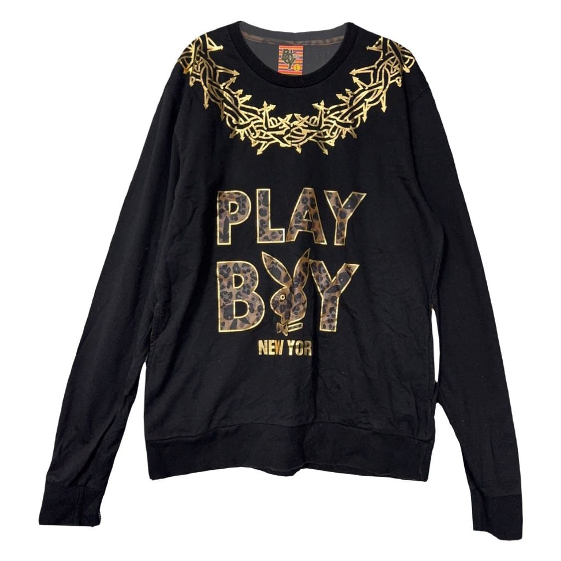 플레이 보이 프린팅 블랙 맨투맨 L 상품이미지1