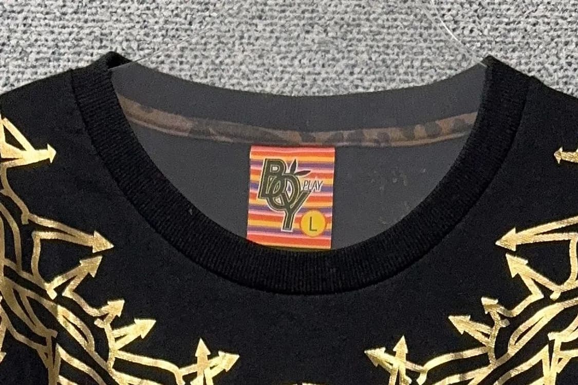 플레이 보이 프린팅 블랙 맨투맨 L 상품이미지5