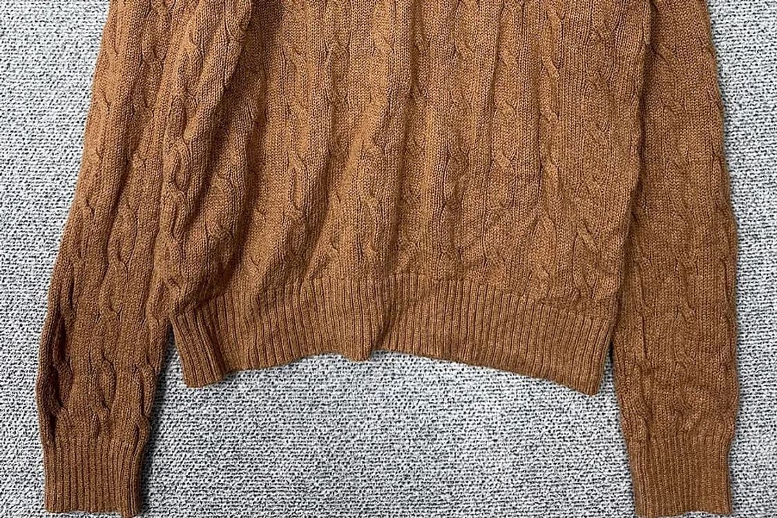 폴로 랄프로렌 꽈배기 로고 브라운 니트 L 상품이미지4