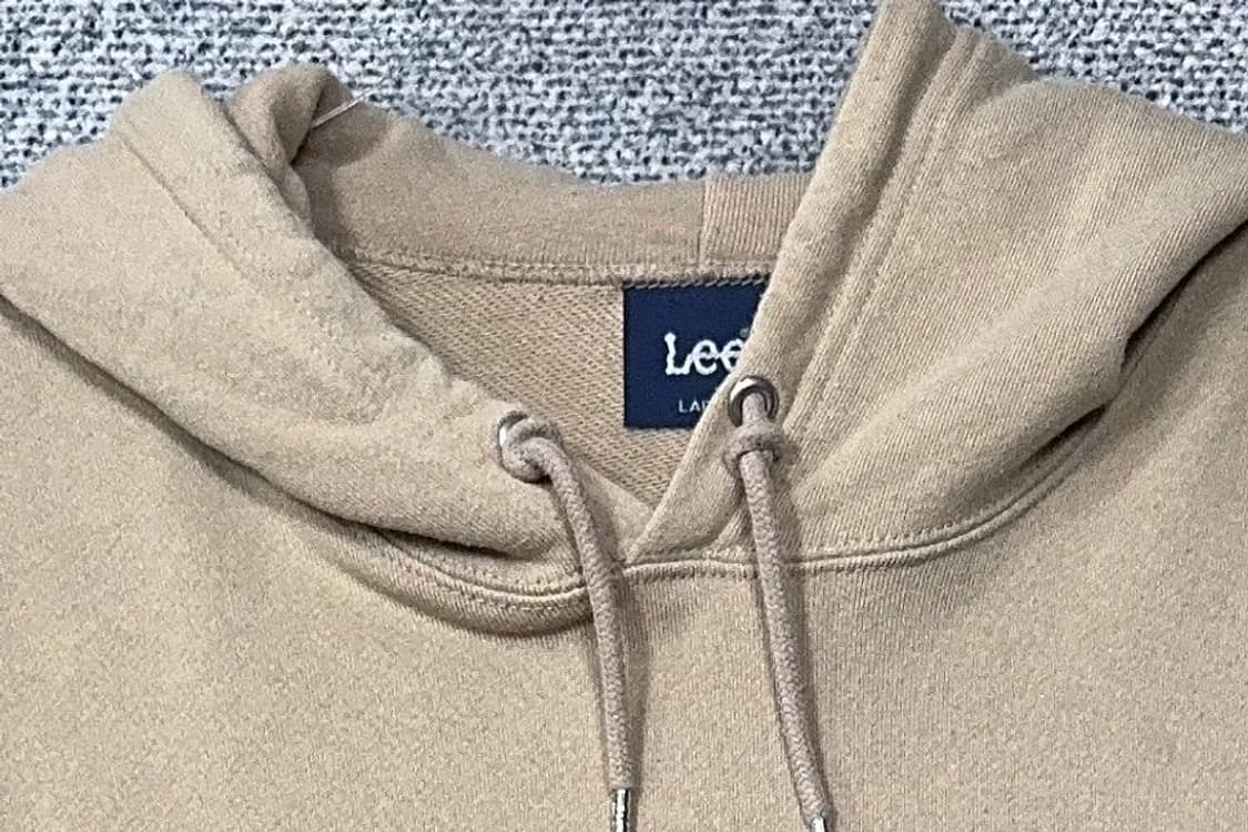 리 프린팅 베이지 후드티 LARGE 상품이미지5