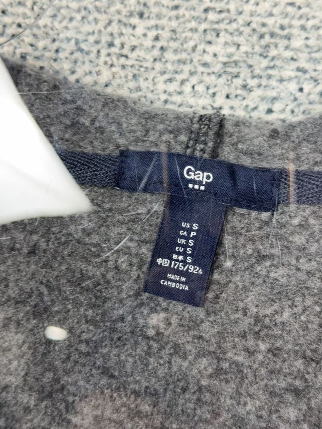 갭 로고 그레이 후드 집업 S 상품이미지8