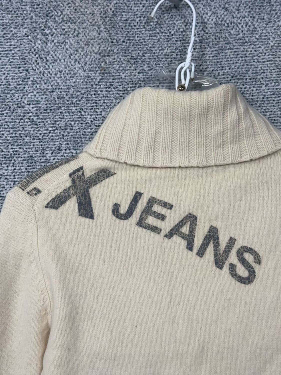 코악스 프린팅 크림 폴라 니트 S 상품이미지7