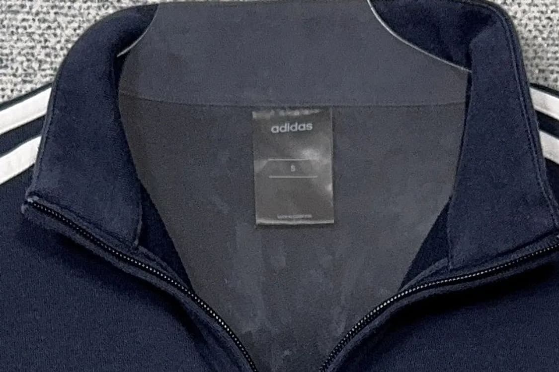 아디다스 프린팅 로고 삼선 네이비 집업 저지 S 상품이미지5