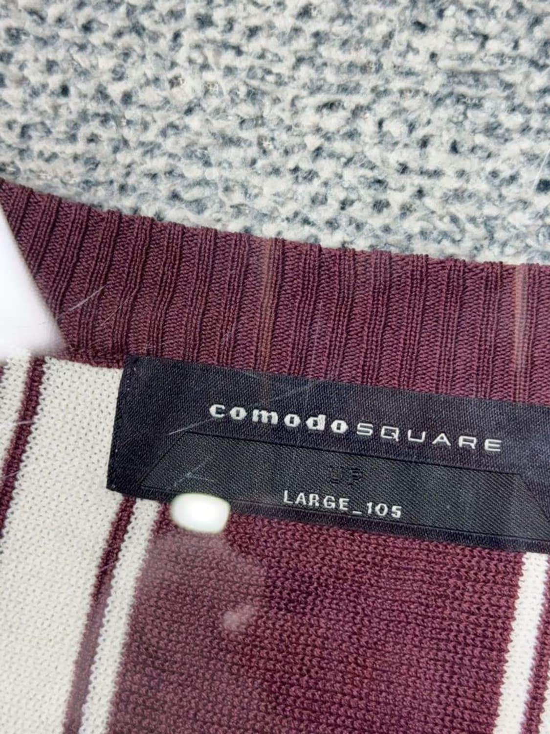 코모도 스트라이프 버건디 니트 LARGE_105 상품이미지6