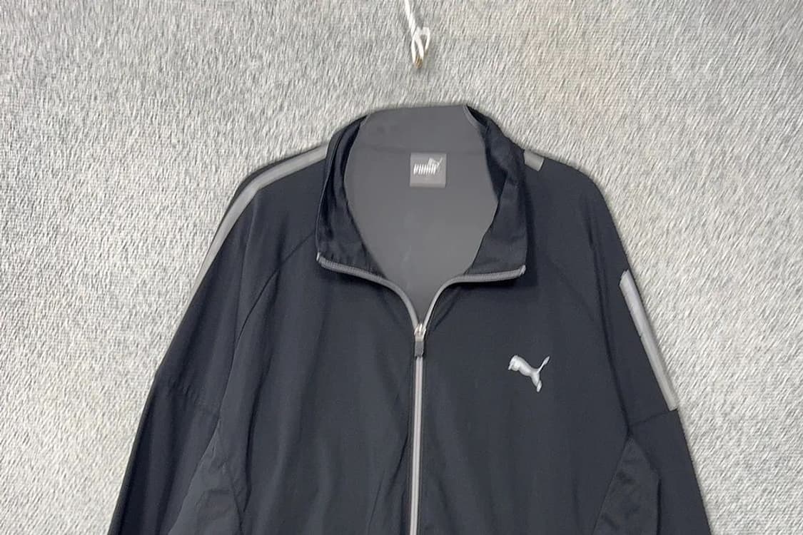 푸마 블랙 로고 남성 기능성 바람막이 XXL 상품이미지3