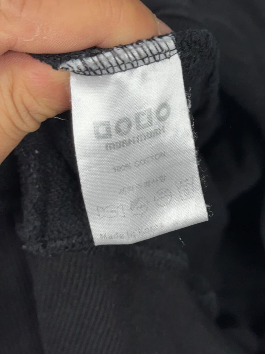 무아무아 블랙 오버핏 후드 집업 F 상품이미지8