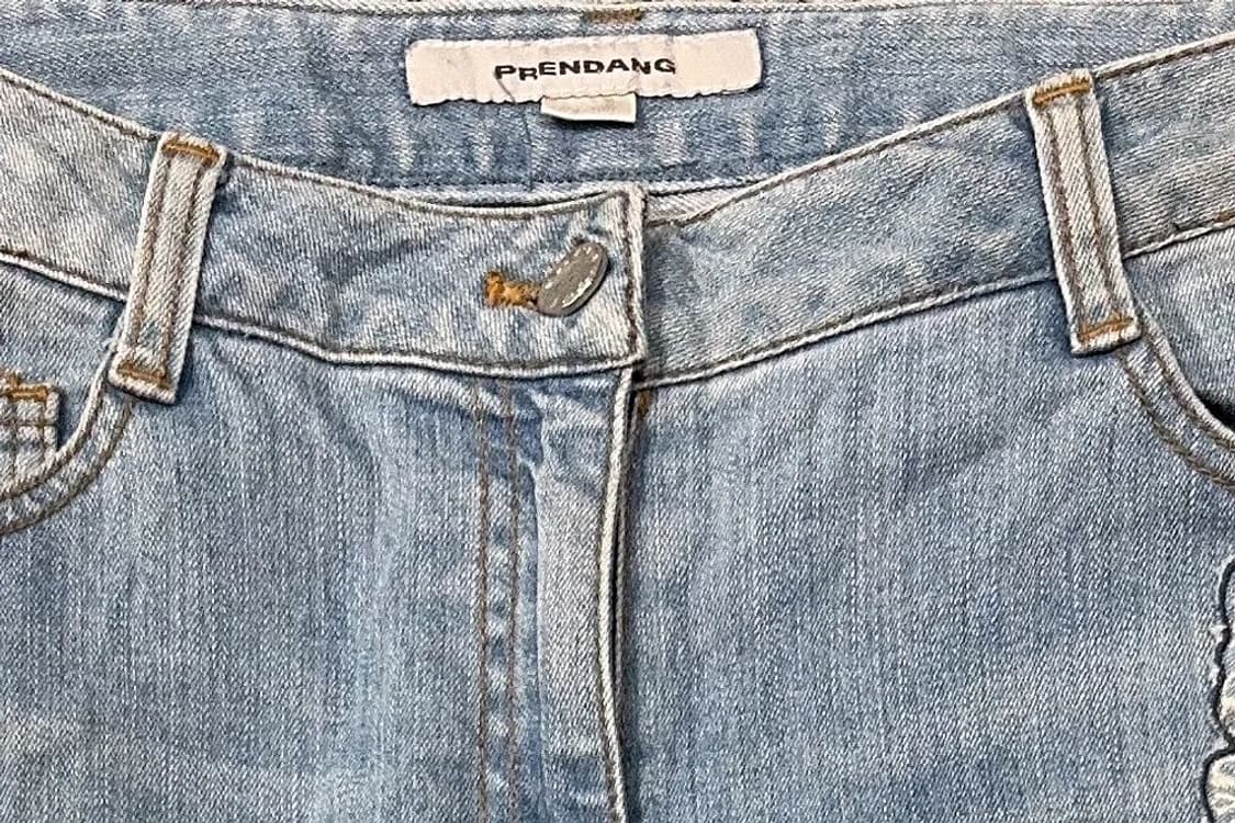 쁘렝땅 연청 나비 자수 캐주얼 청바지 70-100 상품이미지6