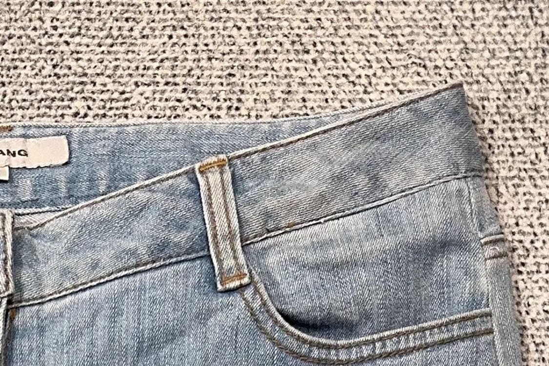 쁘렝땅 연청 나비 자수 캐주얼 청바지 70-100 상품이미지7