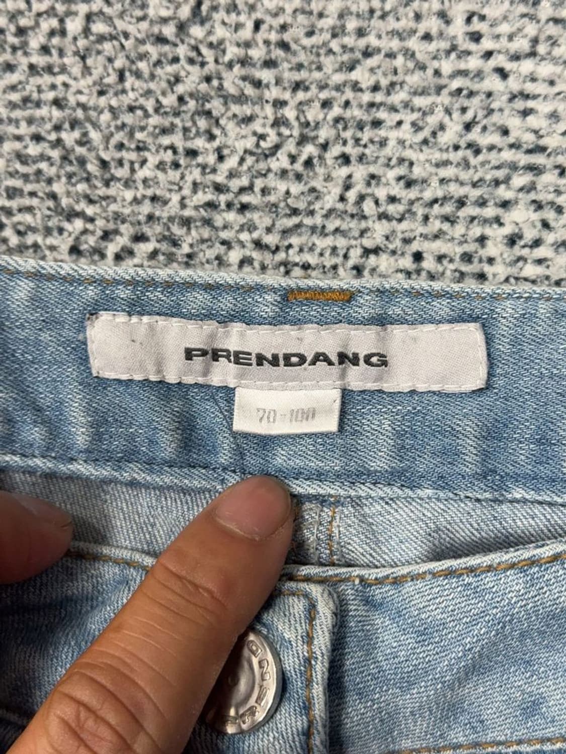 쁘렝땅 연청 나비 자수 캐주얼 청바지 70-100 상품이미지9