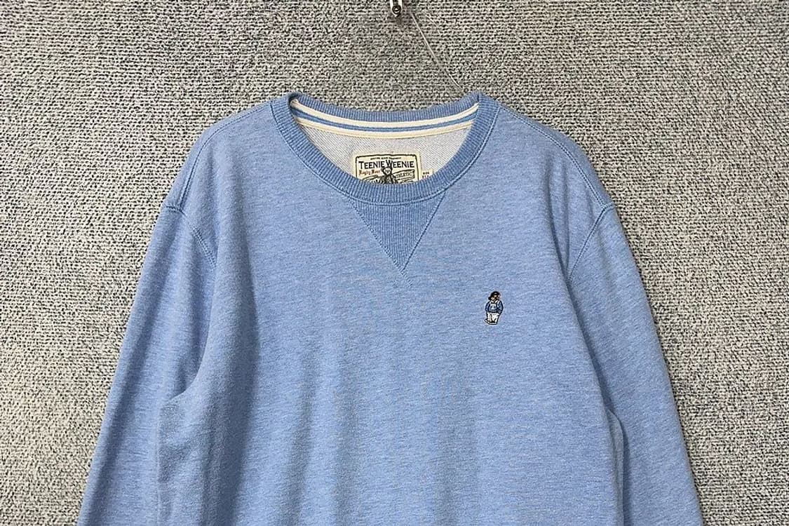 티니위니 라이트 블루 베어 로고 맨투맨 UL 상품이미지3