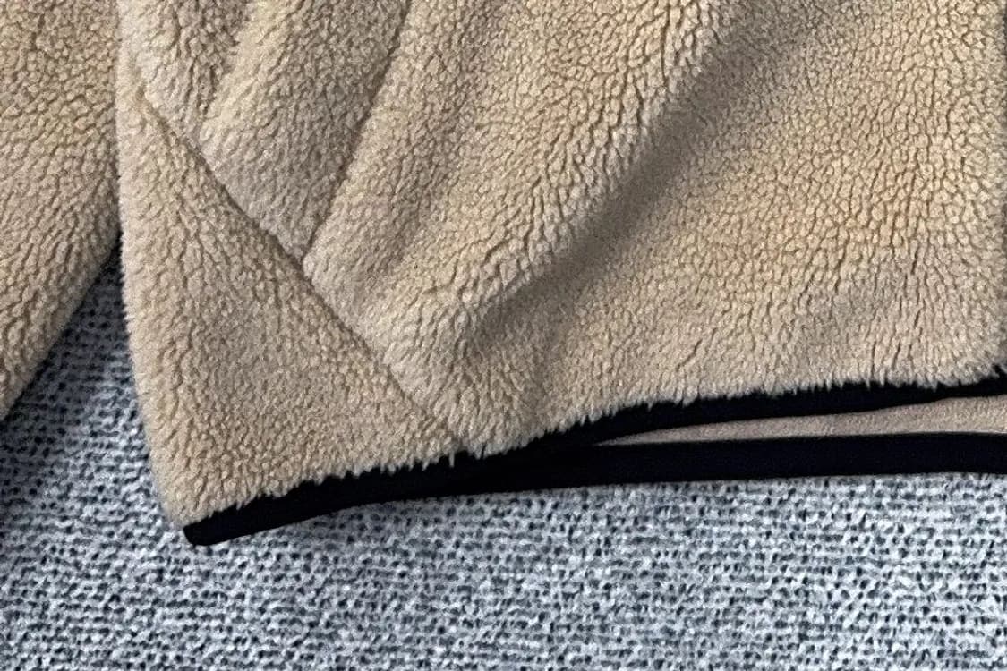 내셔널지오그래픽 베이지 양털 뽀글이 로고 후리스 후드집업 XL 상품이미지6