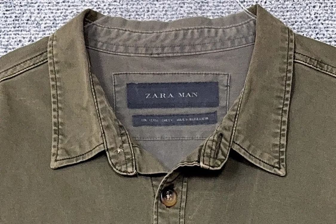 자라 카키 쿼드포켓 빈티지 필드 자켓 L 상품이미지5