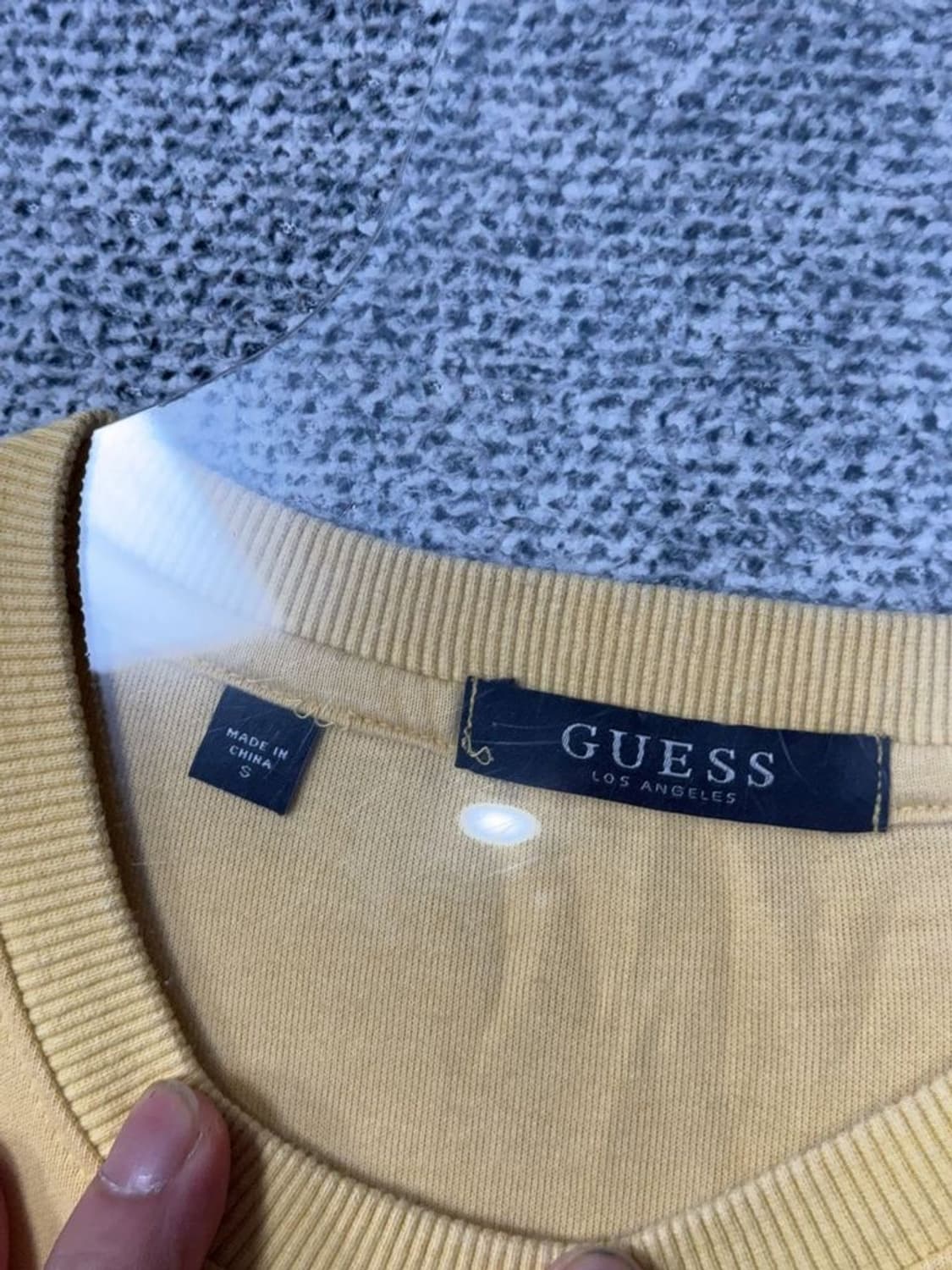 게스 옐로우 캐주얼 맨투맨 S 상품이미지8