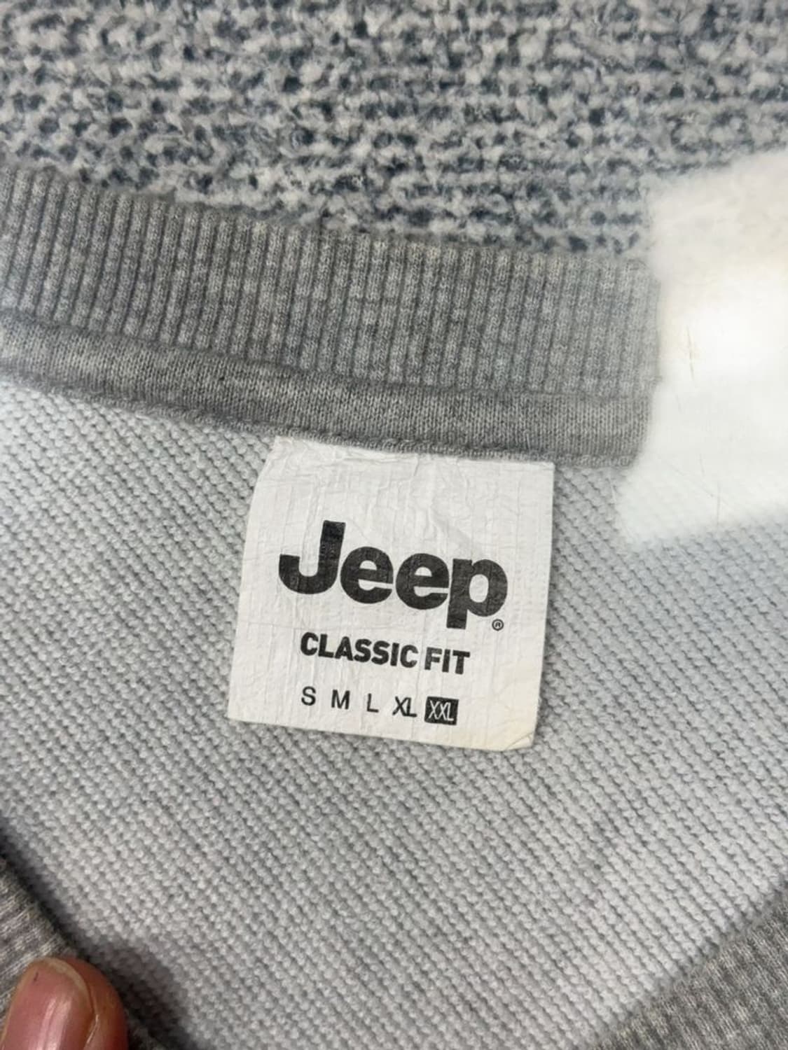 지프 심플 로고 라이트 그레이 맨투맨 XXL 상품이미지7