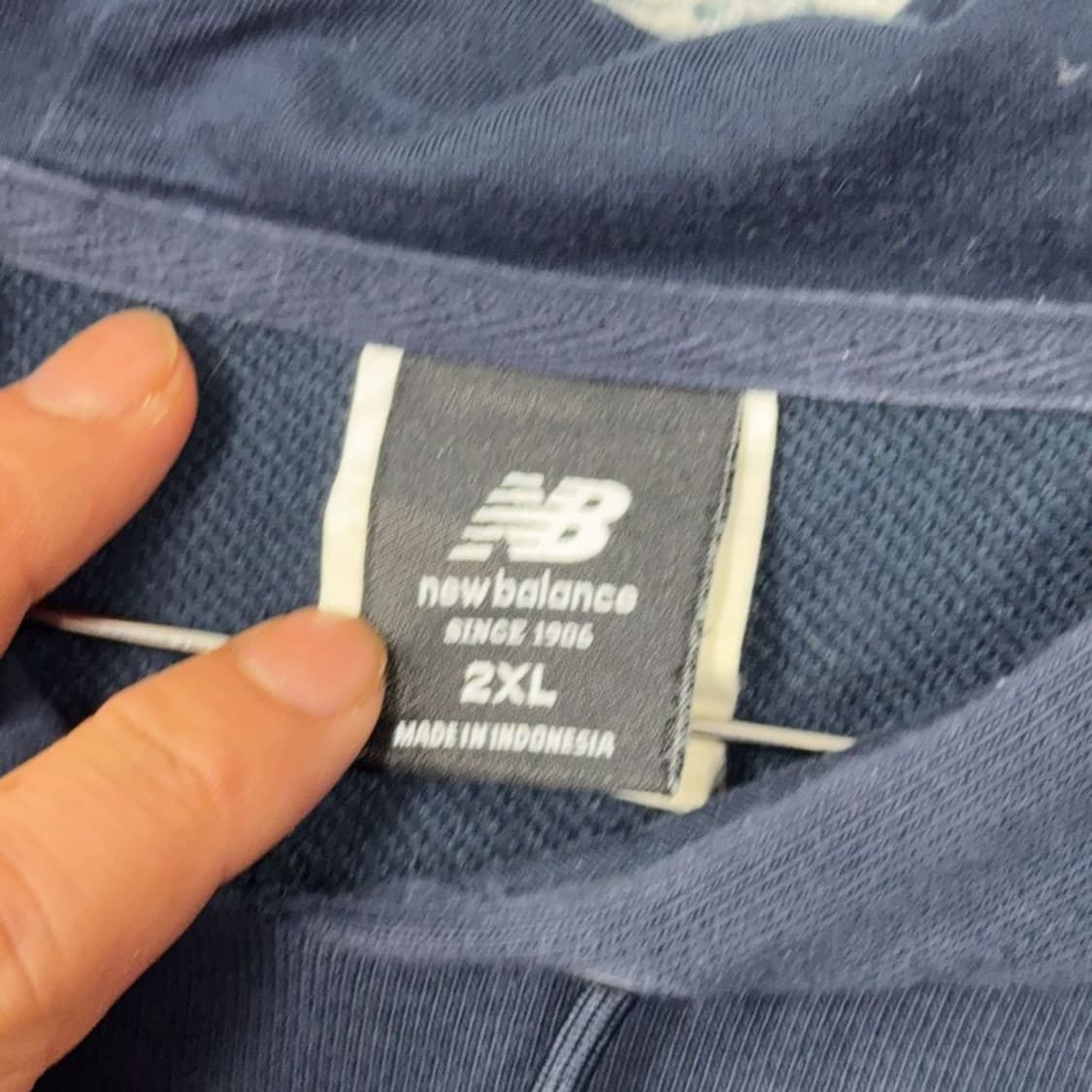 뉴발란스 네이비 로고 캐주얼 후드티 2XL 상품이미지3