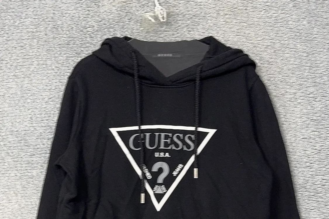 게스 프린팅 블랙 후드티 S 상품이미지3