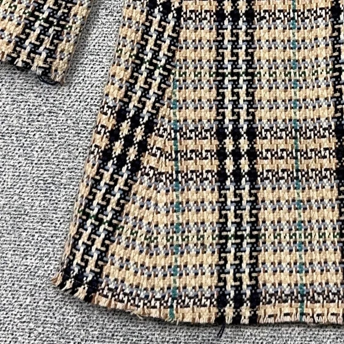 잇미샤 클래식 체크 베이지 울 코트 85-94-160 상품이미지5