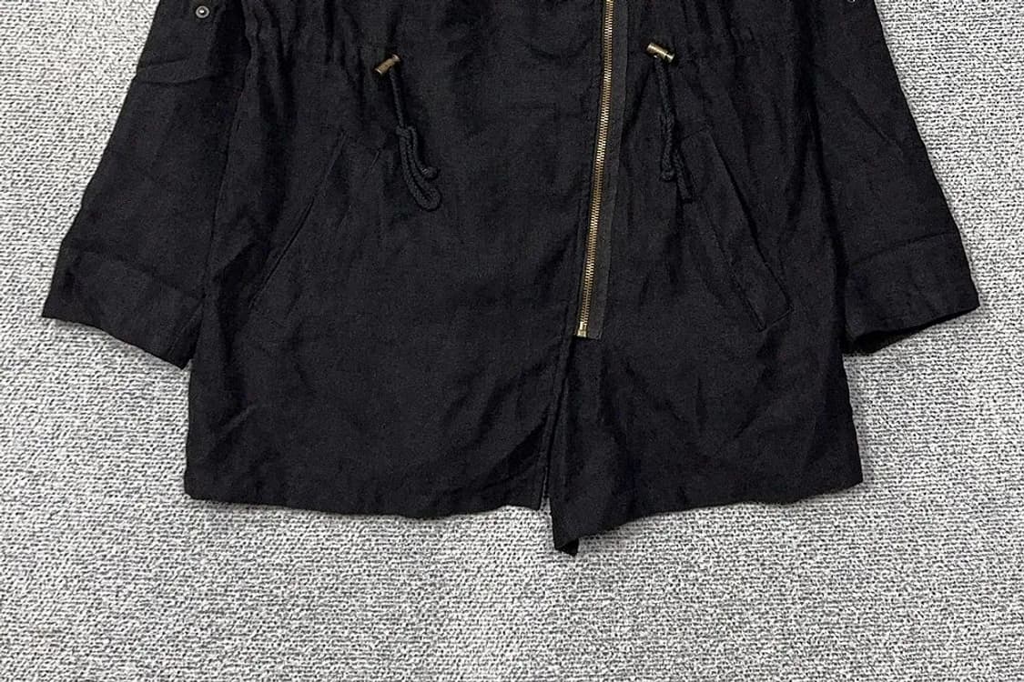 [새상품]JAMES JEANS 블랙 스컬 큐빅 백로고 후드 야상 자켓 MM 상품이미지4
