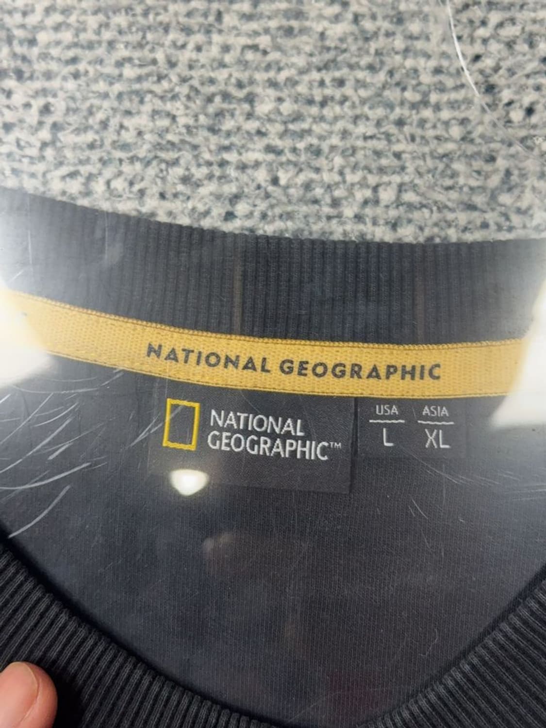 내셔널지오그래픽 블랙 백프린팅 맨투맨 L 상품이미지7