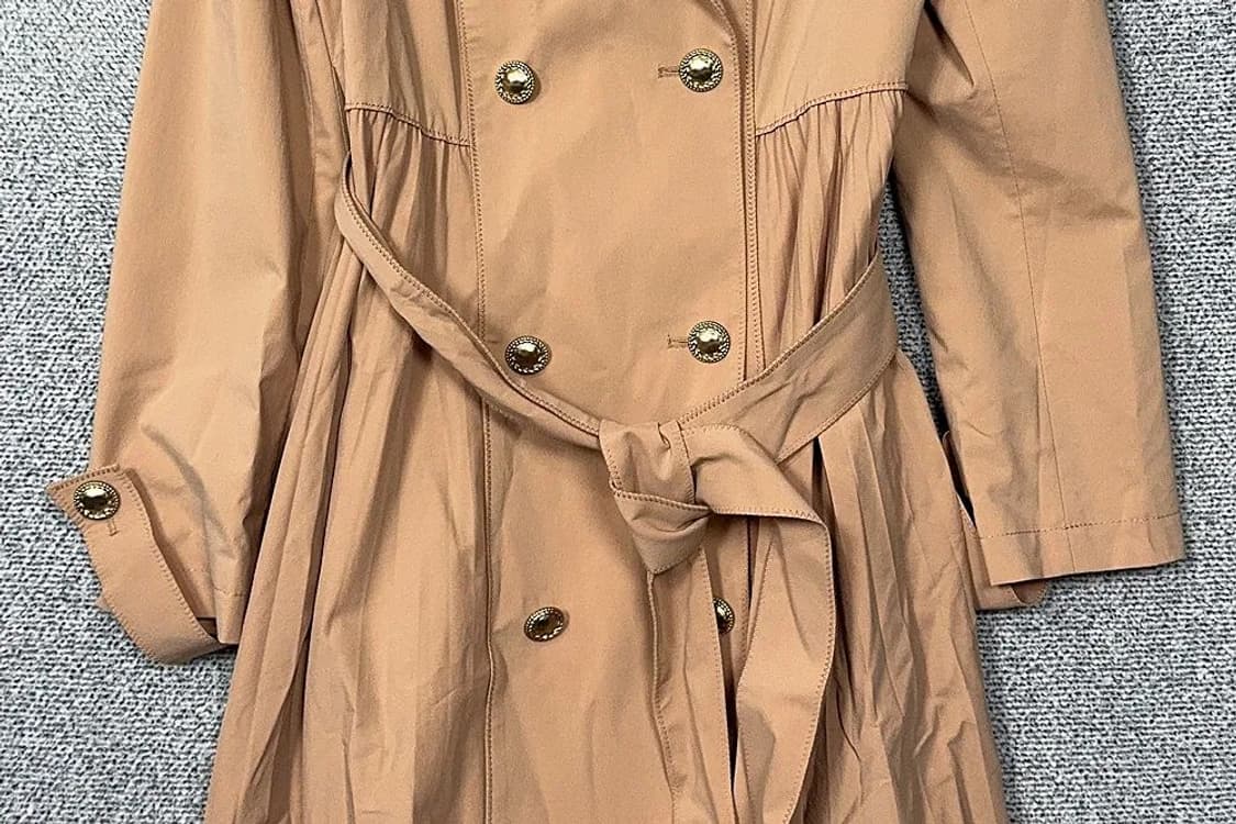 에고이스트 패턴 벨티드 클래식 베이지 트렌치 코트 55 상품이미지4