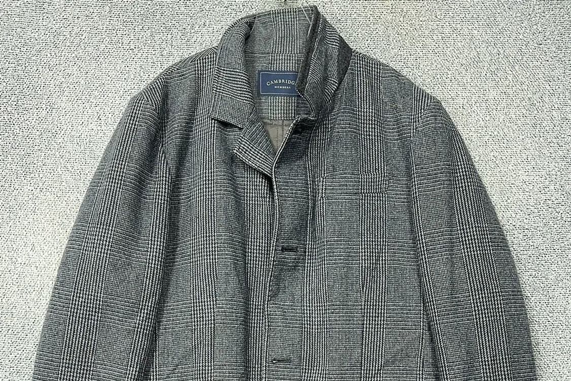 캠브릿지 멤버스 체크 그레이 클래식 울 코트 XL 상품이미지3