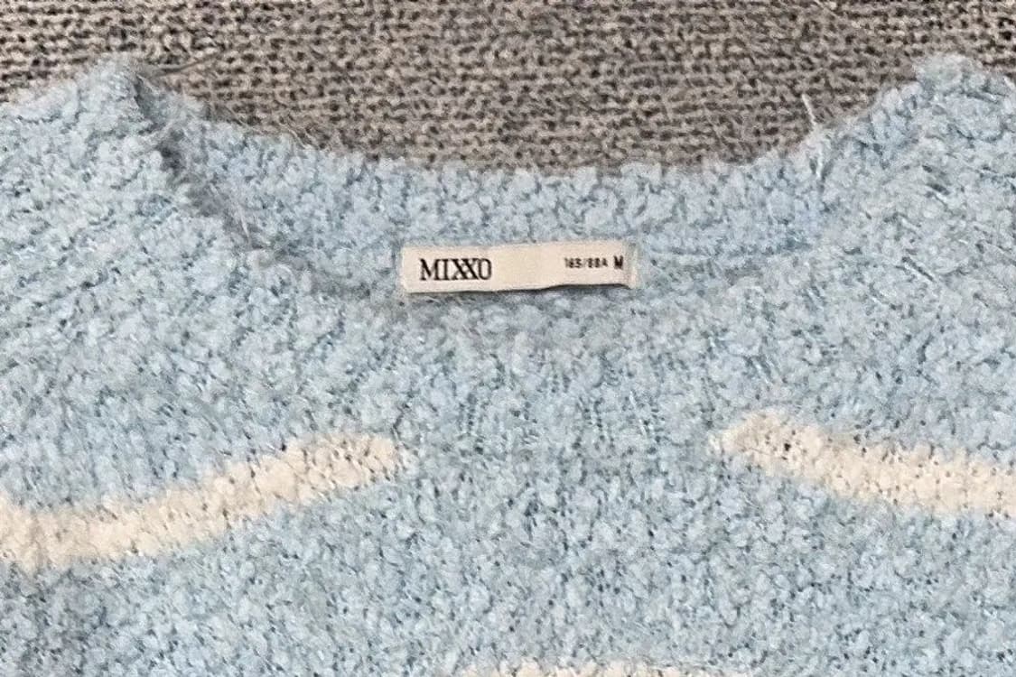 미쏘 스트라이프 라이트 블루 니트 M 상품이미지5