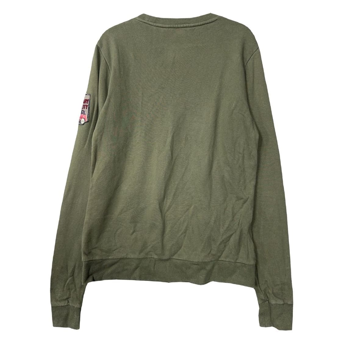 지프 프린팅 카키 맨투맨 S 상품이미지2