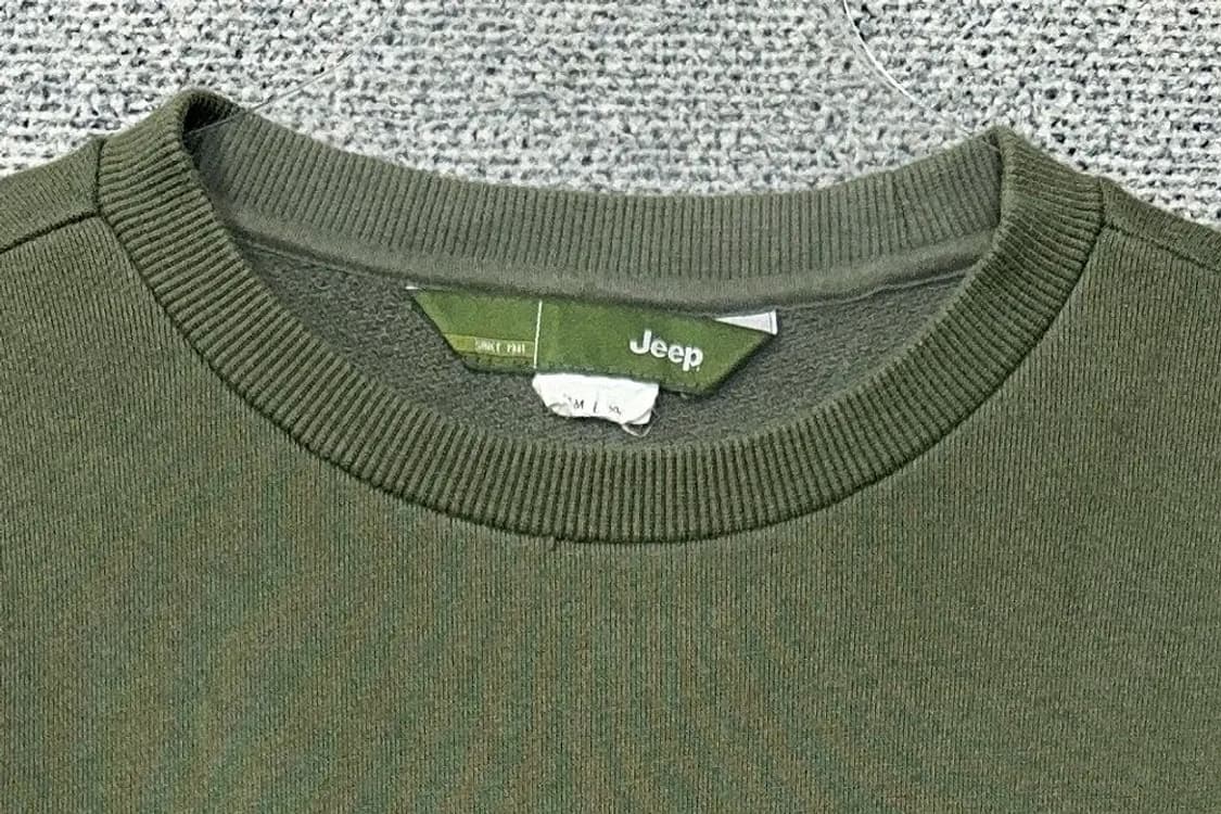 지프 프린팅 카키 맨투맨 S 상품이미지5