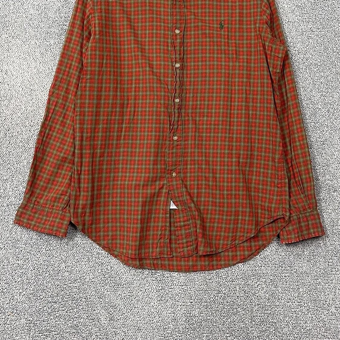 폴로 클래식 핏 브라운 카멜 체크 셔츠 M 상품이미지4