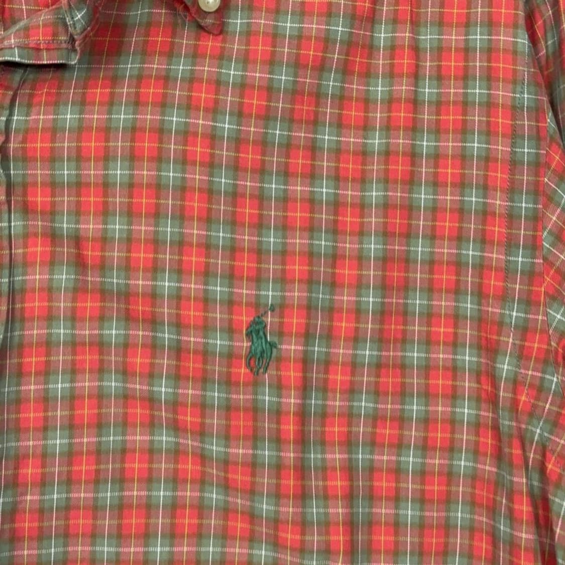 폴로 클래식 핏 브라운 카멜 체크 셔츠 M 상품이미지5