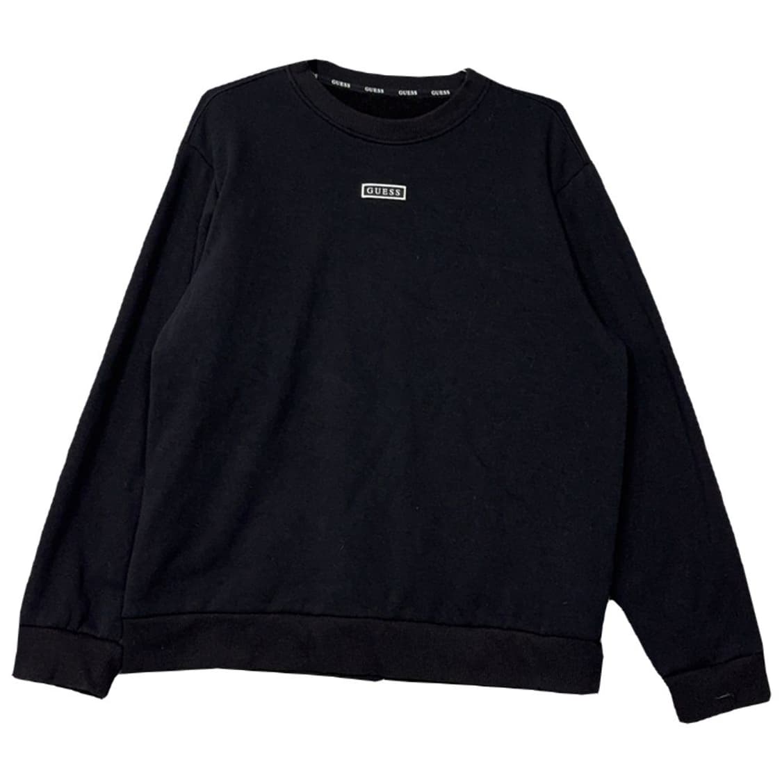 게스 블랙 센터 로고 맨투맨 105(XL) 상품이미지1