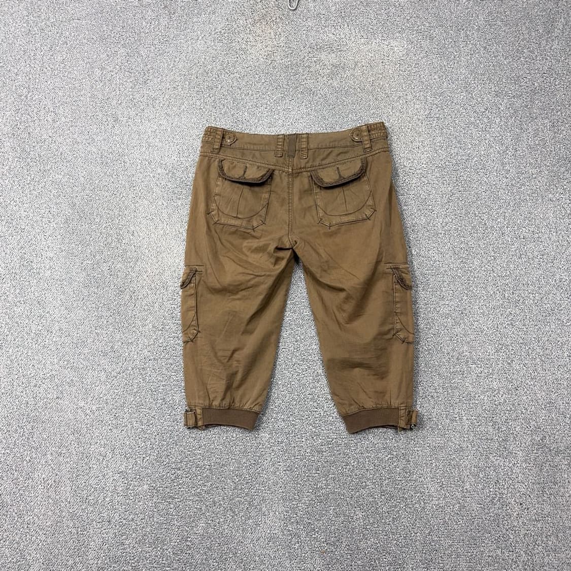 빈티지 브라운 카고 5부 조거 반바지 36 상품이미지2