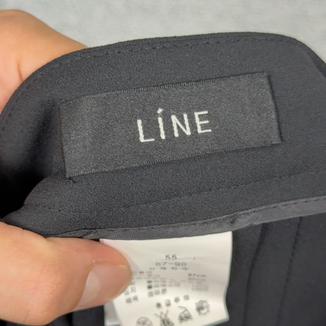 LINE 블랙 여성 캐주얼 롱 스커트 55 상품이미지5