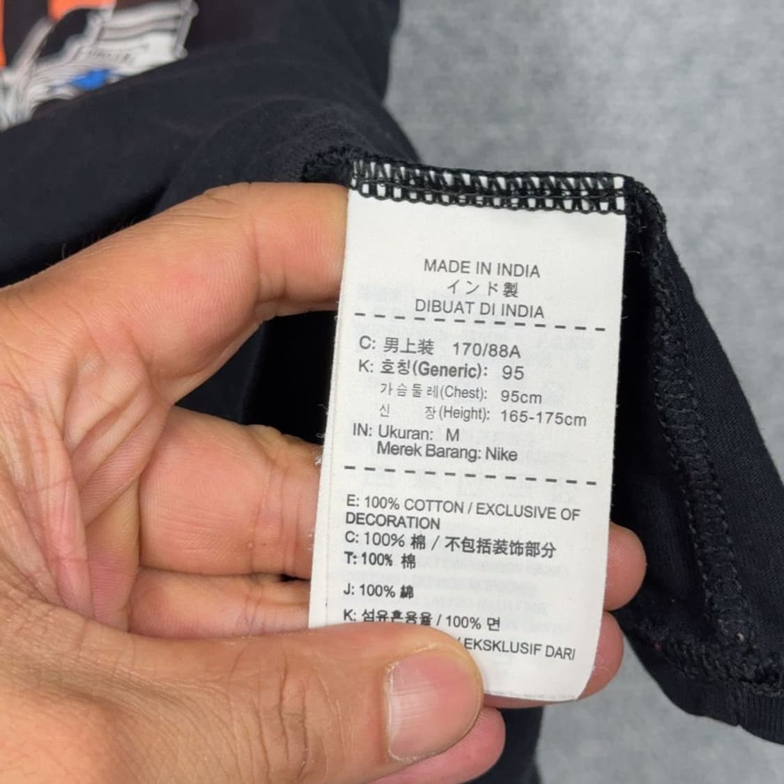 나이키 에어 프린팅 블랙 반팔 티 M 상품이미지4